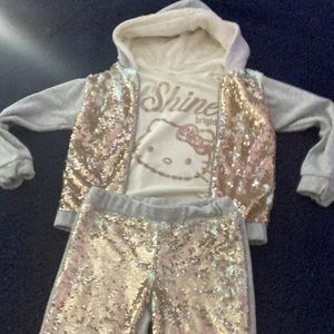 Sweet Hello Kitty 3 piece jogging suit for girls size 10
